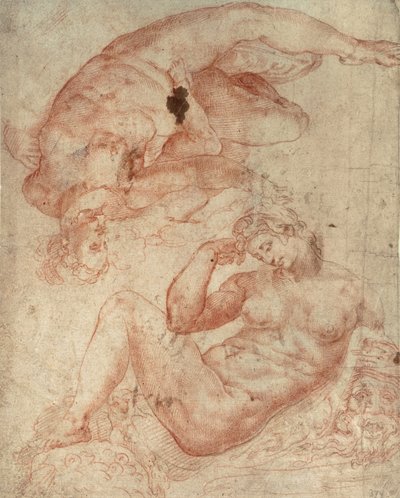 Studies van Naakten door Michelangelo Buonarroti